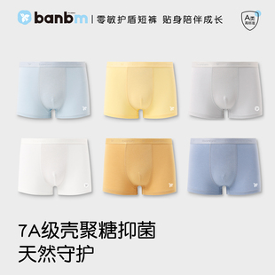 斑比绵儿童内裤莫代尔男童平角裤7A抗菌中大童宝宝四角短裤不夹PP