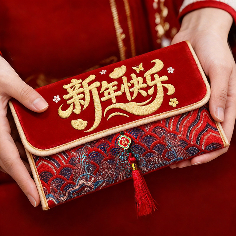 马年红包2026新款布艺万元封包新年通用利是封过年儿童压岁钱福袋,节庆用品/礼品,红包/利是封,淘宝优惠券,粉丝福利购,淘宝优惠卷
