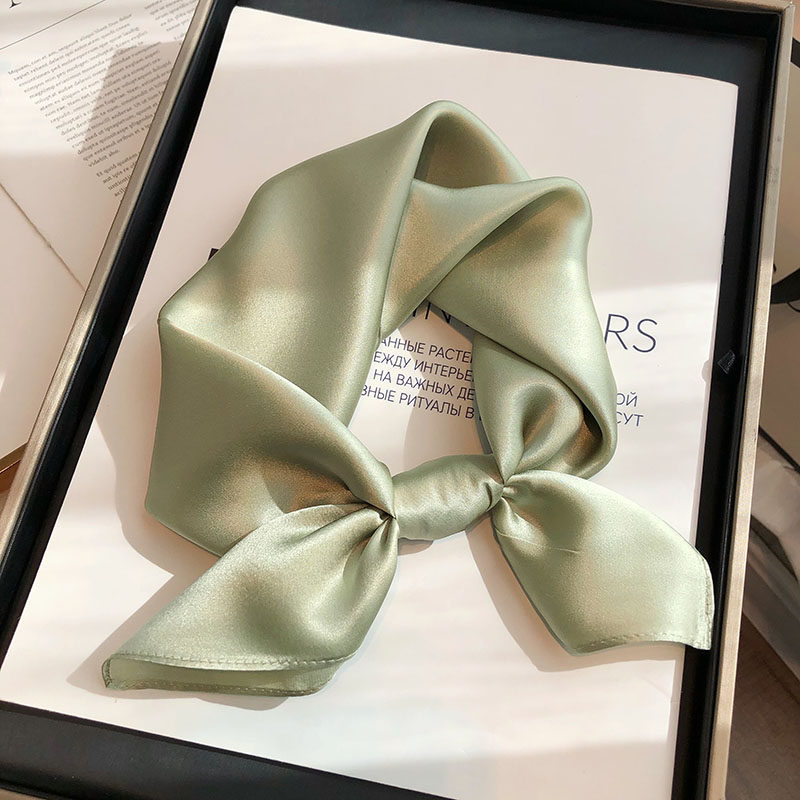 浅绿色真丝丝巾搭配衬衫小方巾100%桑蚕丝秋冬纯色百搭韩国小领巾,服饰配件/皮带/帽子/围巾,围巾/丝巾/披肩,淘宝优惠券,粉丝福利购,淘宝优惠卷