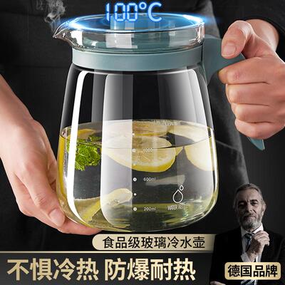 德国玻璃冷水壶耐高温家用凉水壶大容量加厚防摔冰箱冰水壶冷泡茶