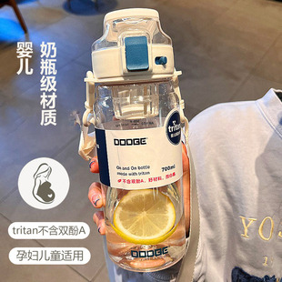 美国tritan运动水杯带茶隔大容量高颜值孕妇产妇吸管瓶夏季便携女