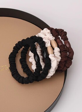 气质发圈高弹力发绳百搭黑色小肠圈扎头发饰马尾头绳头饰橡皮筋女