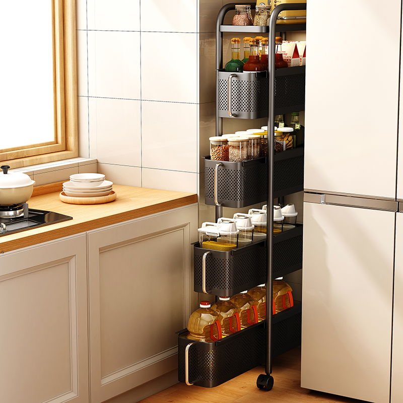 优质碳钢简约现代多层夹缝收纳车