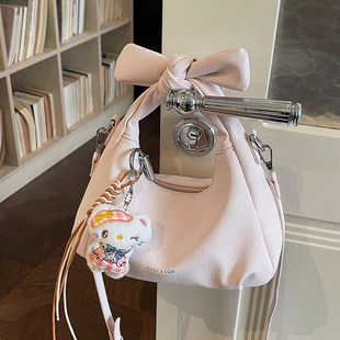 蝴蝶结手拎包包女款2026新款春季单肩包高级感轻奢小众通勤斜挎包