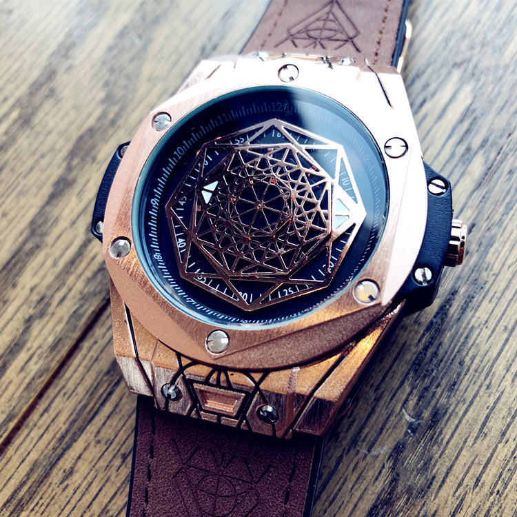 2020欧美风时尚男士复古手表学生表男大表盘潮牌手表个性石英表男