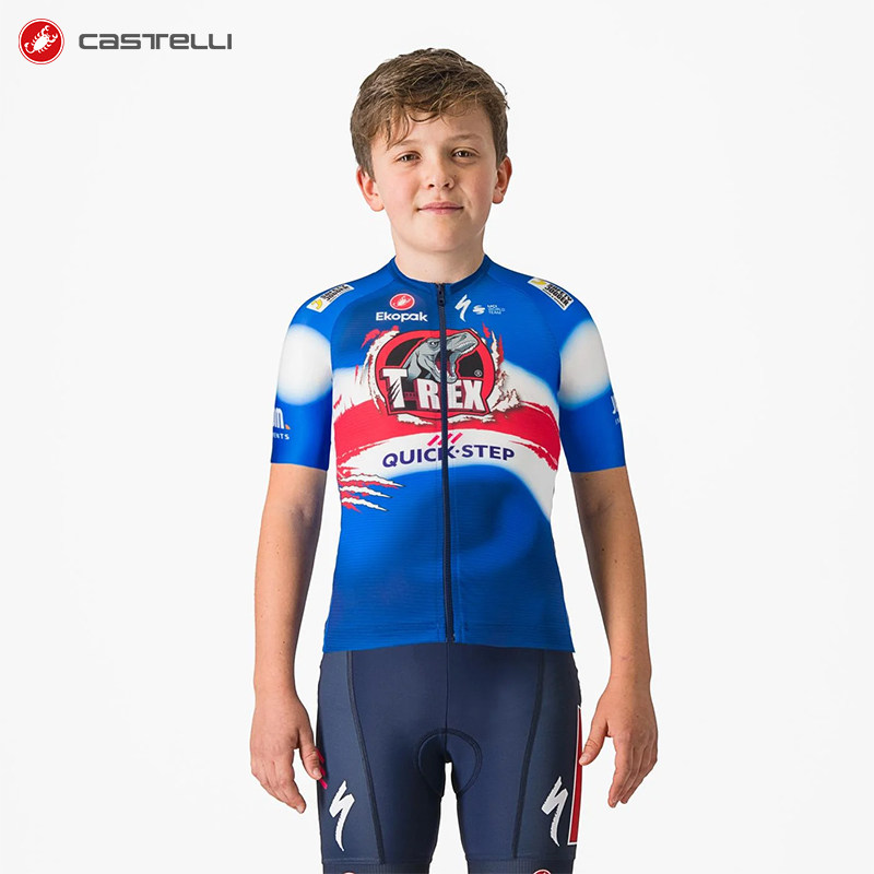 castelli蝎子快步车队霸王龙环西限量版儿童夏骑行服短袖4234130