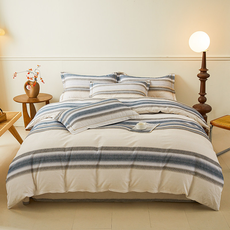 英国留学生公寓double四件套全棉磨毛澳洲single床笠床单full美国