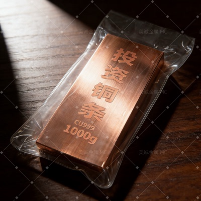 CU999纯铜投资铜条1000克实心紫铜 收藏保值送礼实体投资摆件现货
