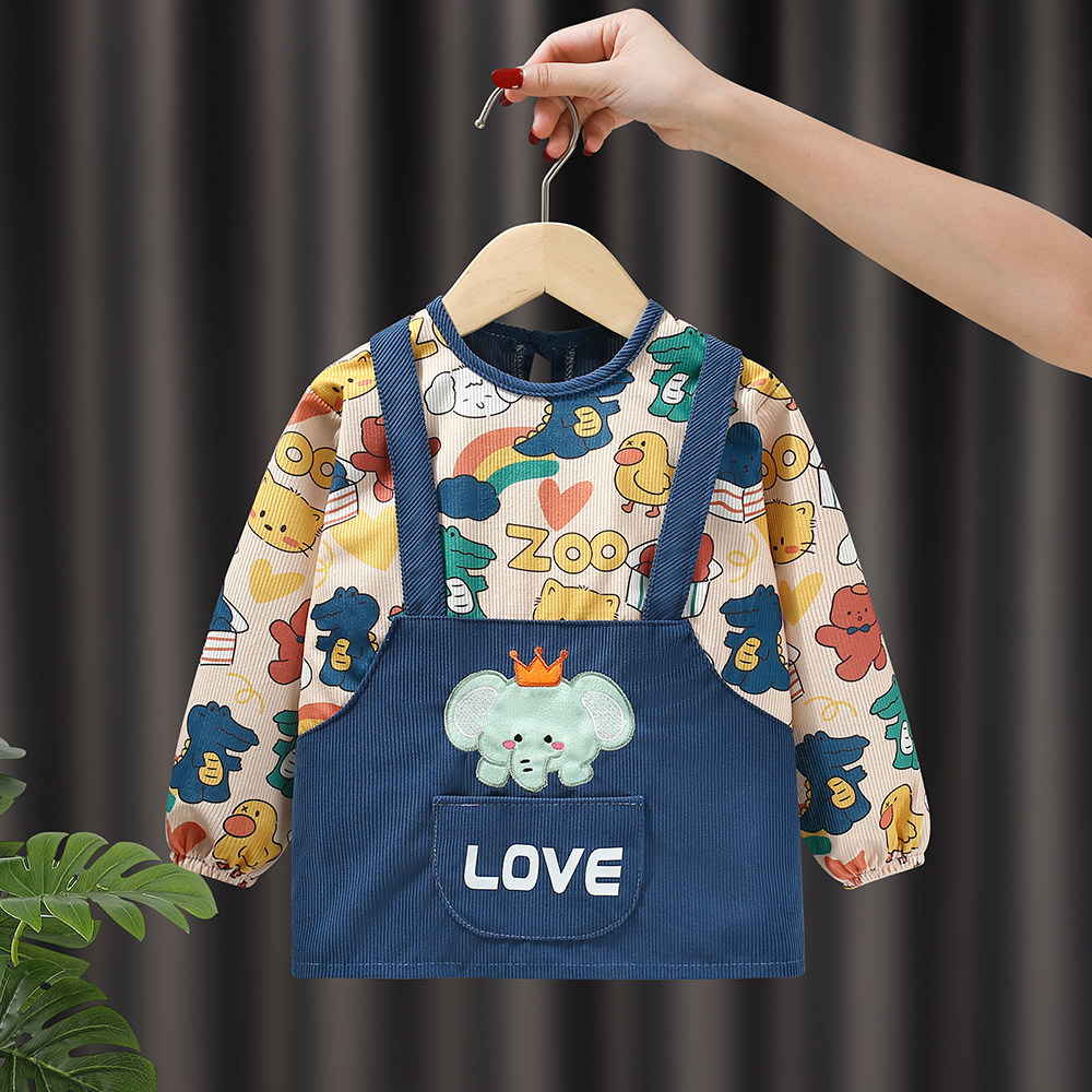 宝宝罩衣秋冬长袖防水防脏灯芯绒儿童罩衣幼儿园吃饭围兜外穿护衣,童装/婴儿装/亲子装,反穿衣/罩衣,淘宝优惠券,粉丝福利购,淘宝优惠卷