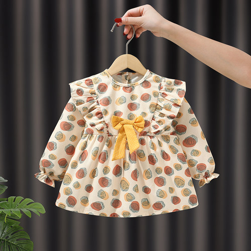 趣味精灵灯芯绒防水防脏女童罩衣