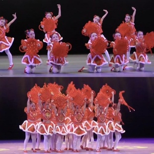 红红的中国结演出服道具中国红幼儿园小梦娃舞蹈服儿童元旦喜庆服