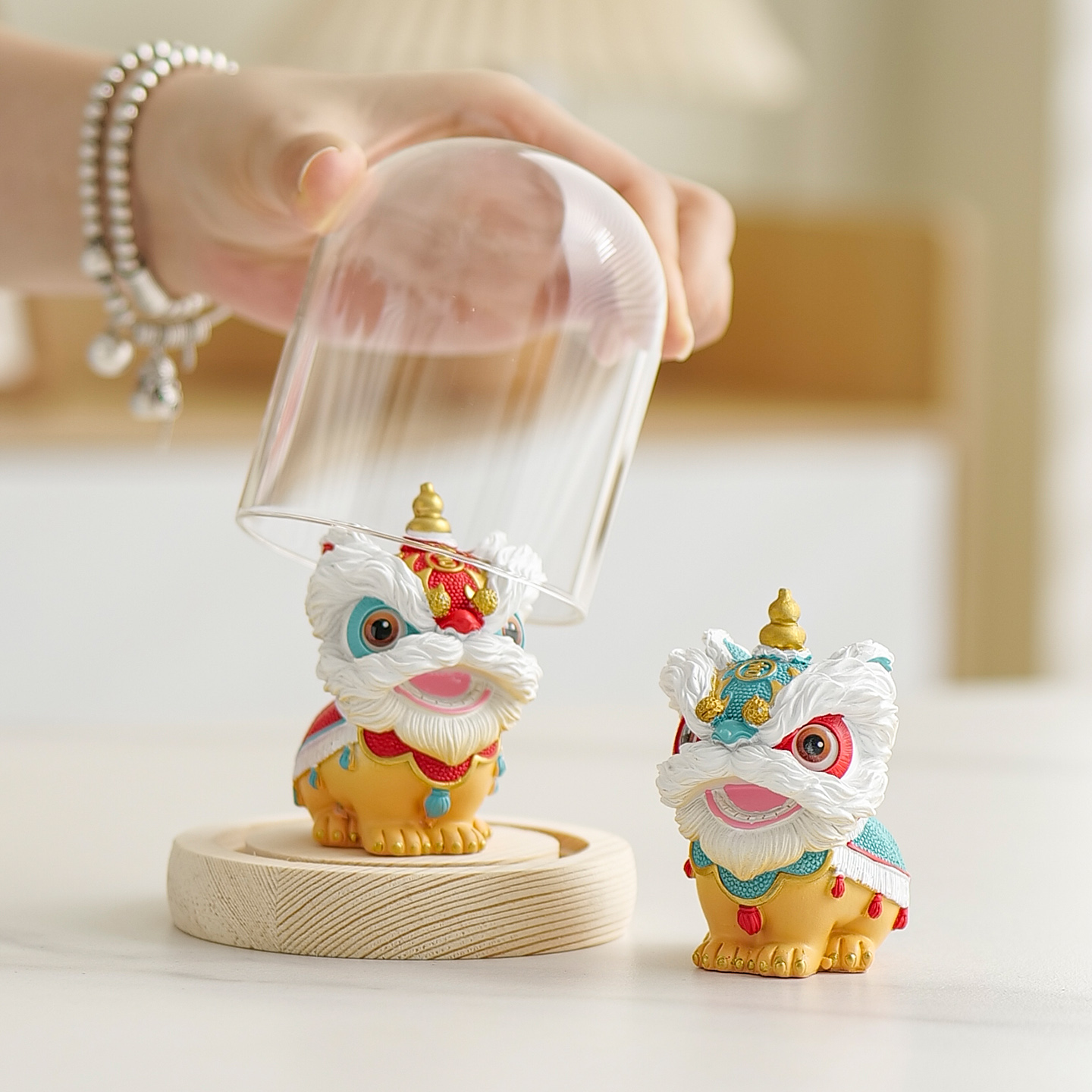 国潮新中式醒狮文创高级感摆件