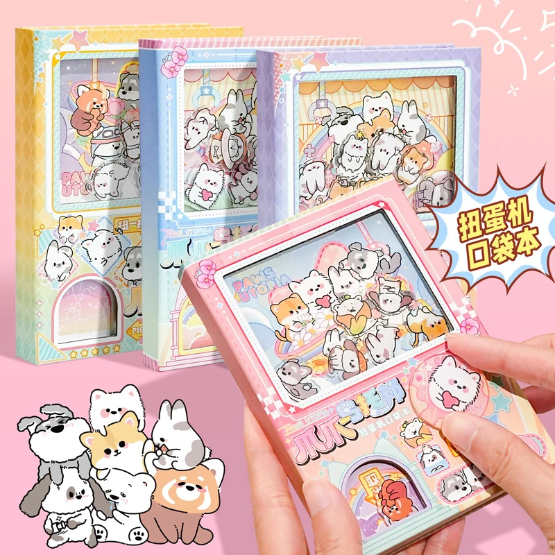 网红儿童玩具女孩熊猫扭蛋机口袋本笔记本可爱日记小本子2025新款打发时间过家家创意文具生日礼物幼儿园礼品