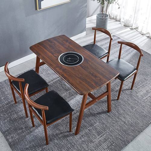 餐馆用火锅桌子电磁炉烤肉串串香