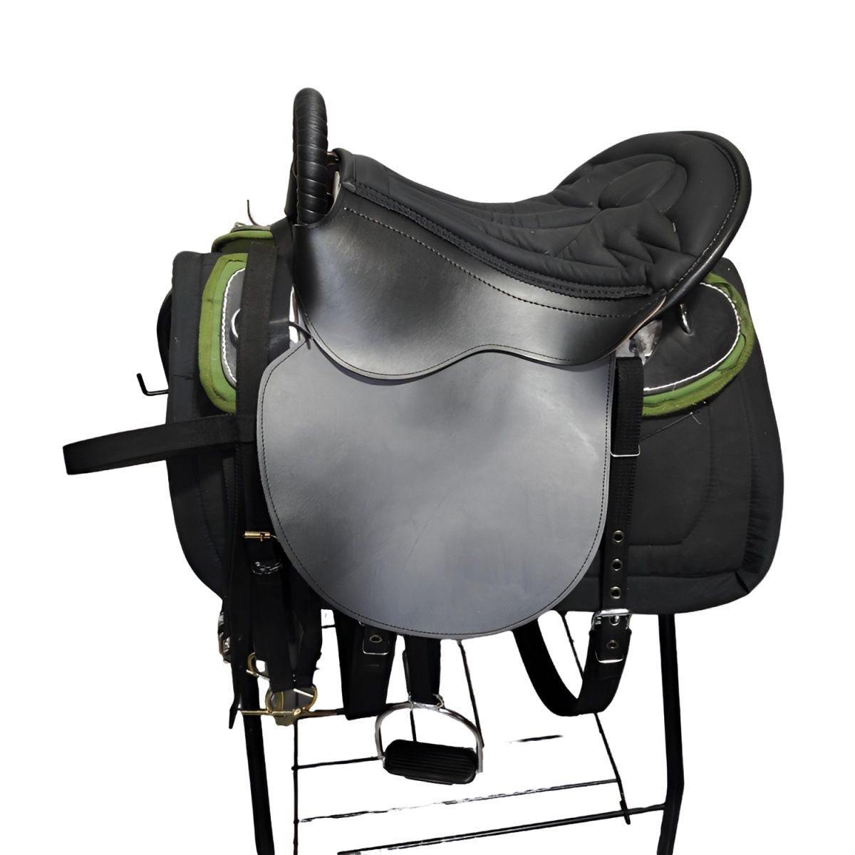 新款超纤皮软座游客马鞍整套特价马鞍子全套配件牛皮骨架促销马具