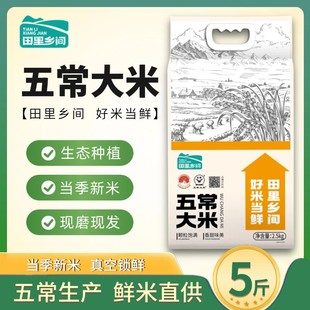 田里乡间2025新米五常直供正宗东北五常大米5斤装真空19266大米