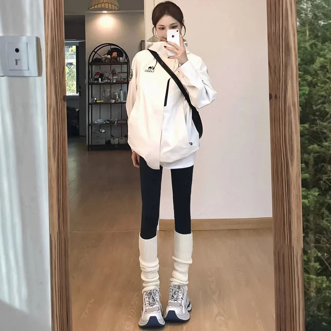 黑色鲨鱼裤女春秋冬季2025年新款高腰加绒外穿棉裤提臀紧身打底裤