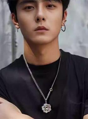 铠甲勇士项链帝皇侠五行腰带项链铠甲可旋转吊坠男士霸气痞帅颈链