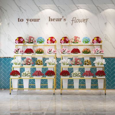 阶梯式花架花店花桶专用展示架铁艺多层鲜花婚庆架子家用阳台架子