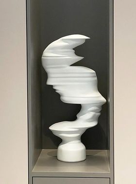 有艺术感的摆件哑光抽象艺术人物摆件现代简约办公室玄关电视柜树