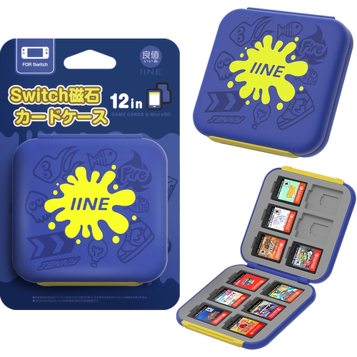良值(IINE)适用任天堂Switch/Switch2磁吸游戏卡盒 卡通设计 可装12卡带收纳盒 NS配件