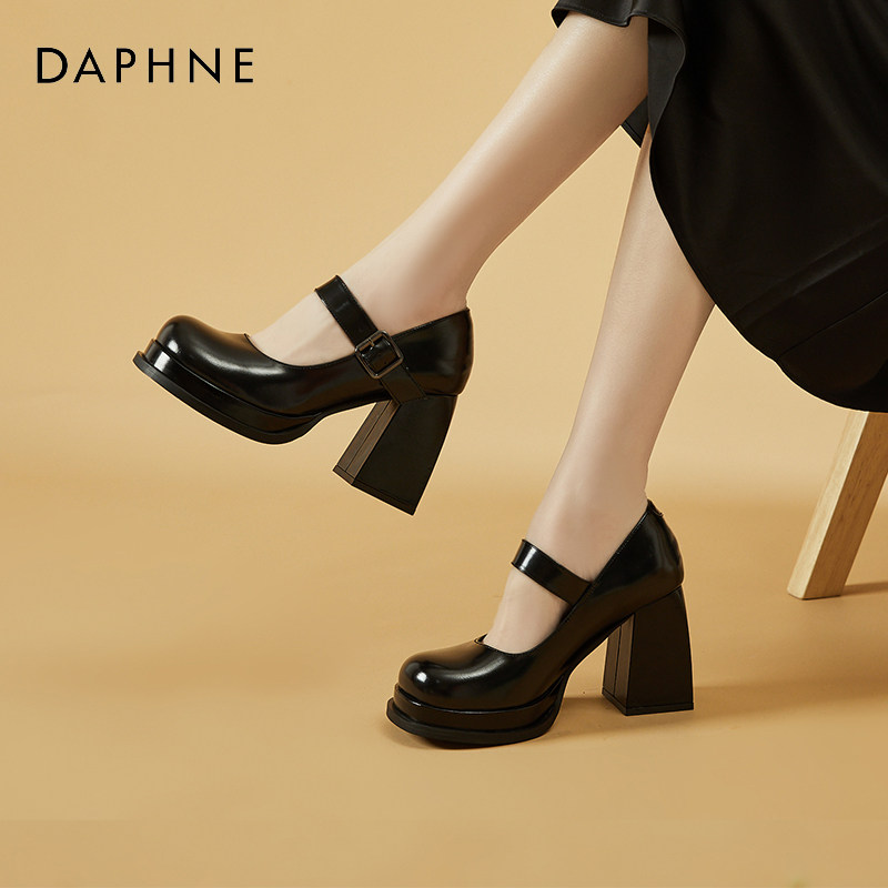 达芙妮法式玛丽珍鞋女春春季2025年新款单鞋日系小皮鞋粗跟高跟鞋,女鞋,玛丽珍鞋,淘宝优惠券,粉丝福利购,淘宝优惠卷