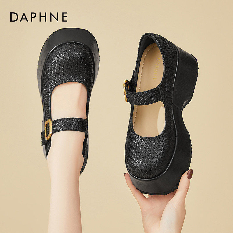 达芙妮厚底玛丽珍鞋女2026新款春季女鞋小个子增高小皮鞋浅口单鞋,女鞋,玛丽珍鞋,淘宝优惠券,粉丝福利购,淘宝优惠卷