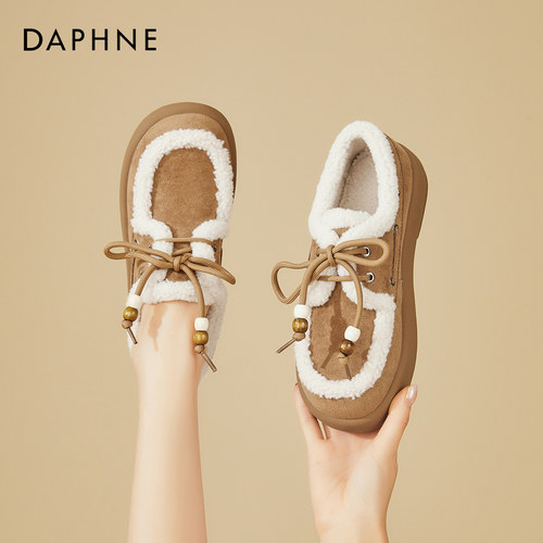 达芙妮官方旗舰店加绒勃肯鞋女