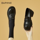 真皮黑色jk鞋 达芙妮厚底乐福鞋 子女 鞋 子女2026新款 小皮鞋 女秋季