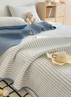 2025新款A类全棉水洗棉夹棉床盖三件套榻榻米炕盖床铺盖纯棉床单