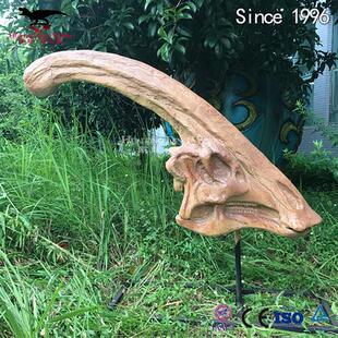 仿真副桎龙头骨化石仿真动物恐龙化石骨架厂家博物馆参观展览