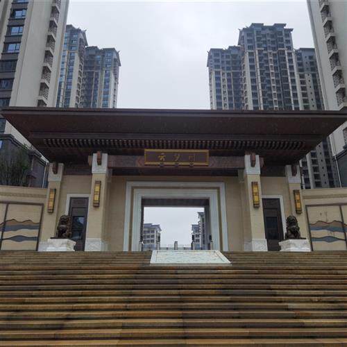 地产广场大门铸铜锻铜狮子雕塑设计制作安装一体