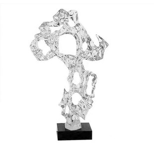 太湖石新款 透明雕塑摆件酒店大堂大厅样板房间客厅招财摆饰桌面