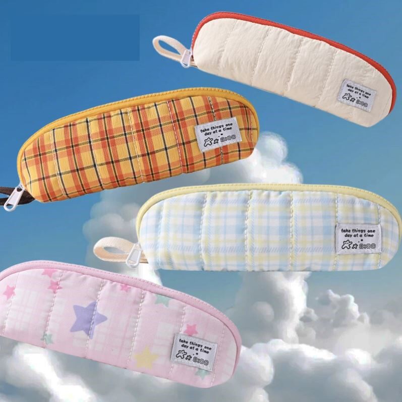 学生笔袋可爱文具盒简约便携小收纳包高颜值ins风学生文具铅笔袋