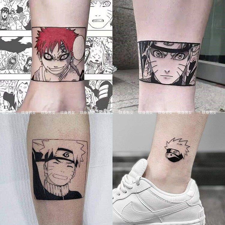 纹身贴防水男女持久日系漫画二次元火影忍者漩涡鸣人卡卡西我爱罗