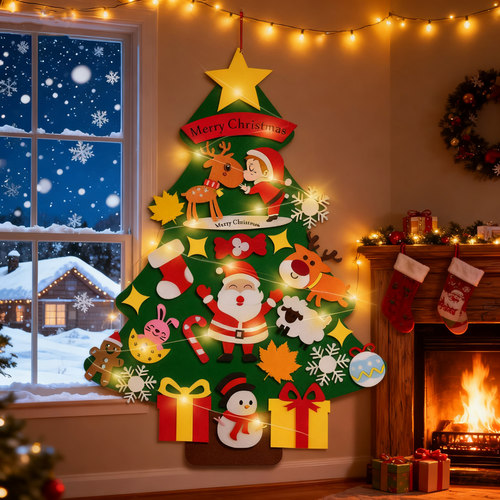 新款DIY圣诞树】带灯串