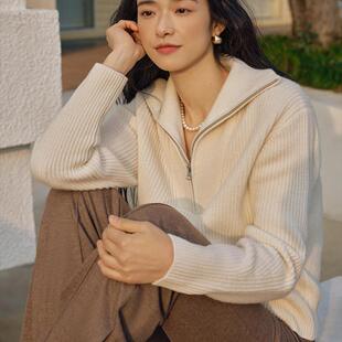 FCE4CST177 邓肯羊绒polo拉链毛衫 miss fantasy