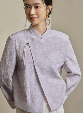 miss fantasy 桑蚕丝提花冠乐绉中式外套FCF1COT051