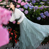 水绿色清新长裙别致漂亮裙子 2025新款 画屏春 吊带连衣裙女夏季