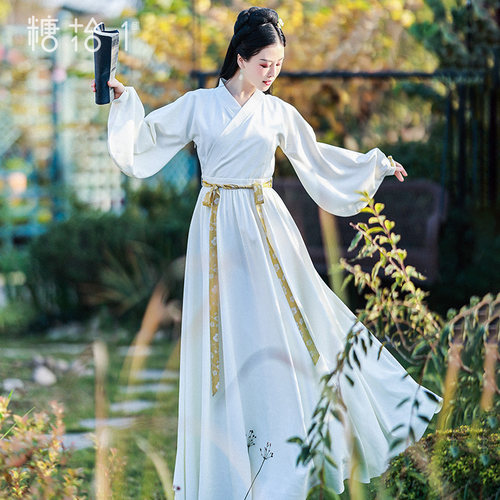 古装仙汉服女中国风连衣裙女秋冬