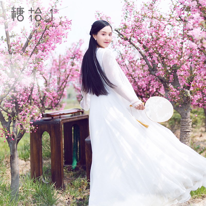 【现货】改良汉服衬裙女春夏2025新款汉元素连衣裙白色长裙仙女裙