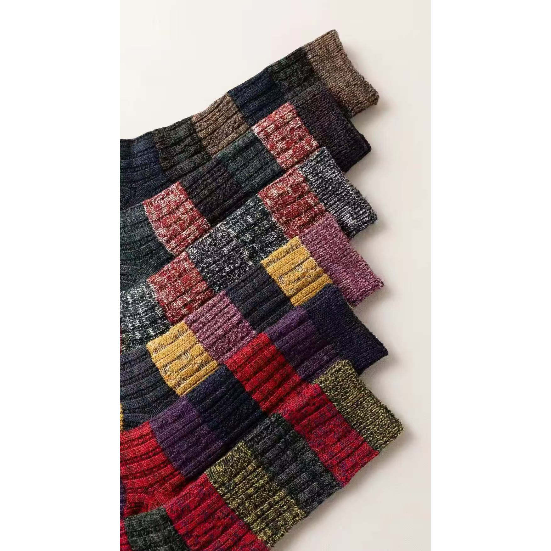 小红分享-衣路女士四季长筒袜针织堆堆袜886