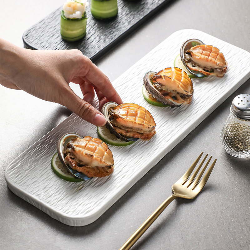 陶瓷长方形平板盘寿司盘子刺身摆盘岩石纹长条盘蛋糕盘家用糕点盘,餐饮具,盘,淘宝优惠券,粉丝福利购,淘宝优惠卷