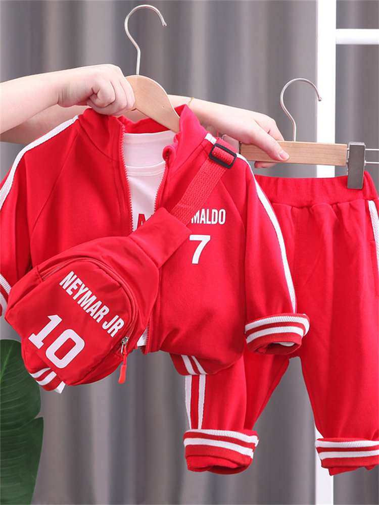 소년 봄 정장 2024 새로운 유행  소년 봄 가을 스포츠 3 피스  캐주얼 재킷