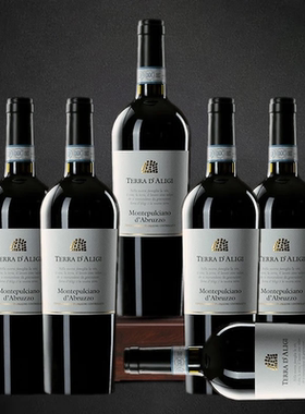 意大利红酒DOC级原装原瓶进口红酒整箱阿布鲁佐干红葡萄酒正品6支