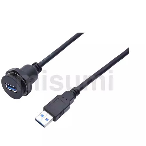 面板安装型USB3.0(USB2.0兼容转接头带E-U3H-AMAF-0.5-1-3-E