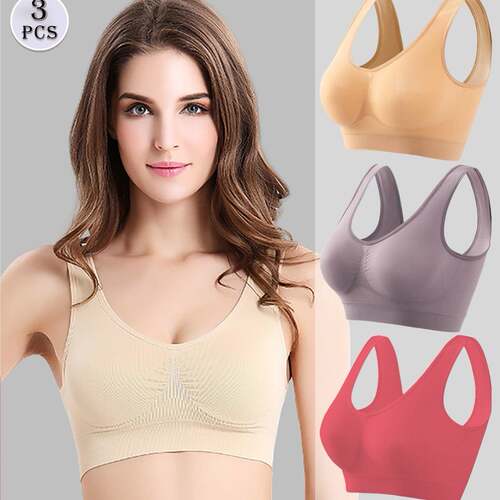 Women'S Sports Bralette Set - Nylon Solid Color Medium