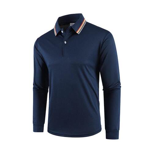 Men's Business Casual Golf Polo Shirt - Long Sleeve