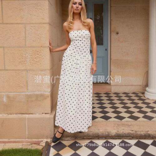 TikTokShopBlackFriday Women Boho Maxi Strapless Dress