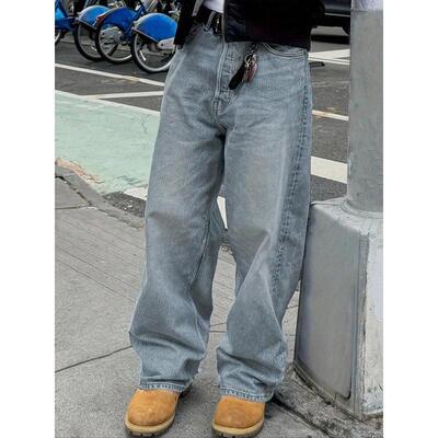 Men's Retro Loose Fit Denim Jeans Versatile Casual Wear For